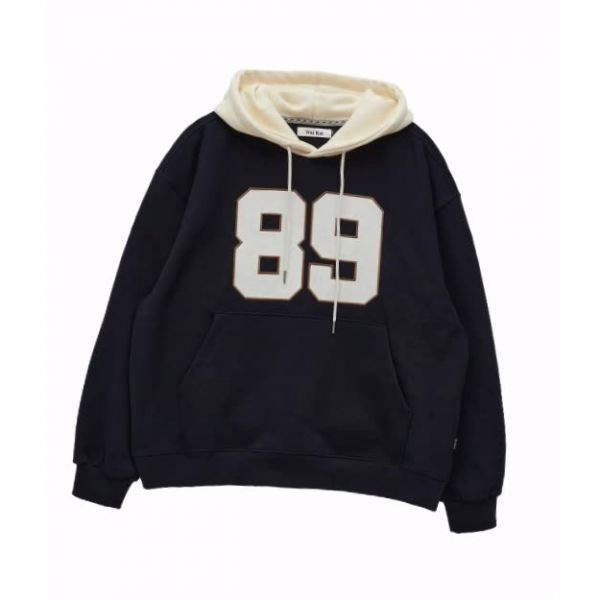 와이케이 WAIKEI 컬러블록 89 로고 후드티셔츠 네이비 YKTS02-3 374671 [매장상품]