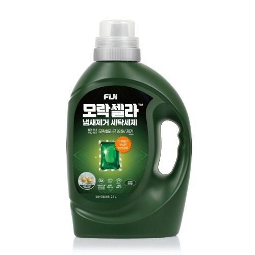 [온누리7%혜택]피지 모락셀라 냄새제거 액체세제 일반드럼 겸용 허브향 용기 2.1L