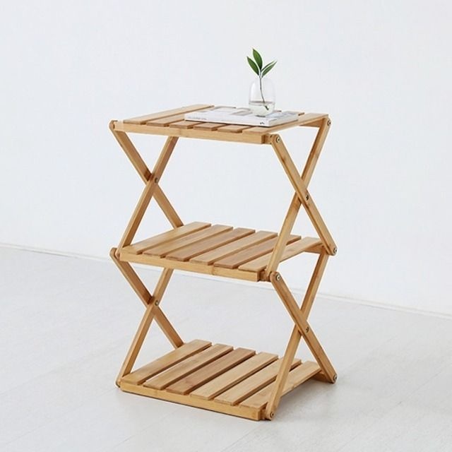 마켓비 JAWAL 선반 415 좁은 3단 대나무 3969.4476