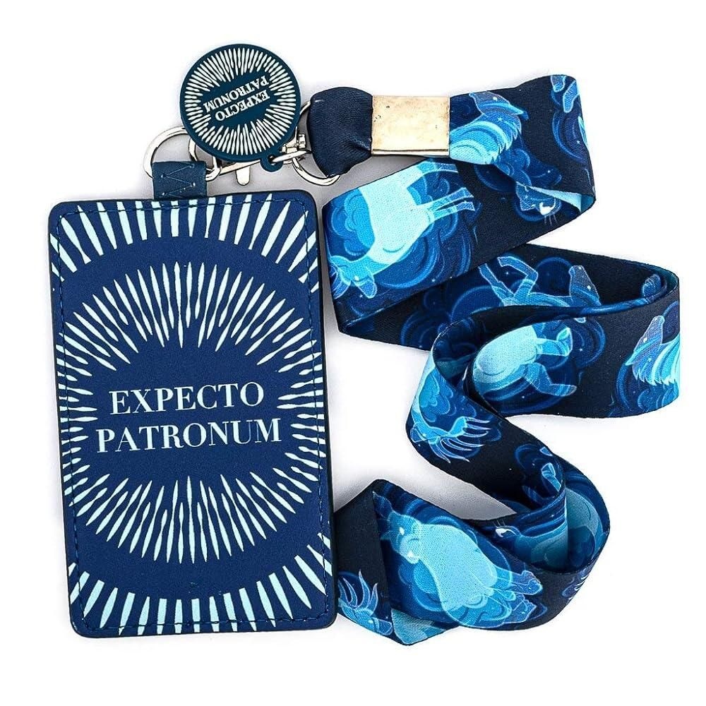 Loungefly [해외] Harry Potter Expecto 패트로넘 랜야드, 카드 홀더 포함 109654