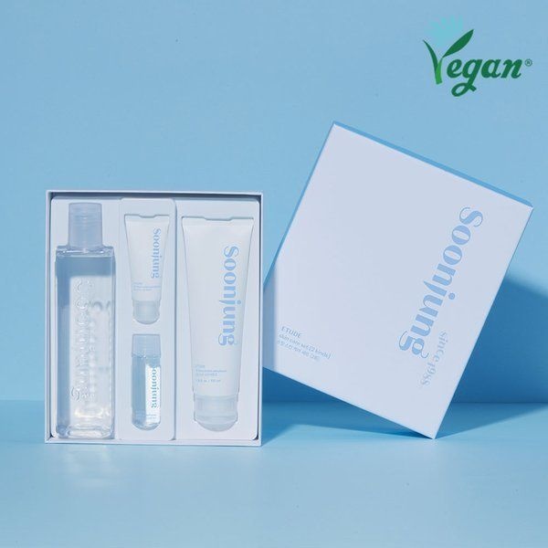 쇼핑백진정 쿨링 트러블 순정 스킨케어 2종 SET (토너윤기 생기 보습로션) /기초세트 /선물세트 /사은품 내장