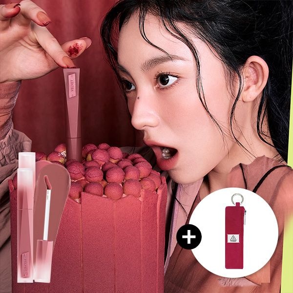[오늘출발] 3CE 벨벳 립 틴트 플러쉬 (증)벨벳 파우치 키링