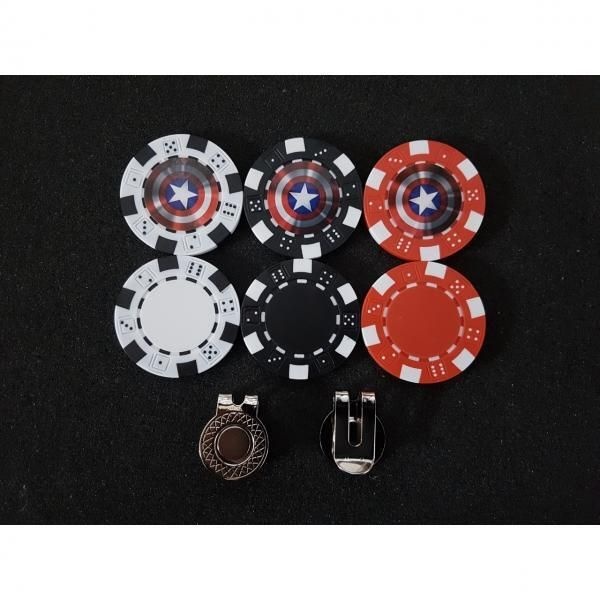 [패션플러스][기타 BRAND]카지노 포커칩 3개 자석클립 1개 세트 TA3832171