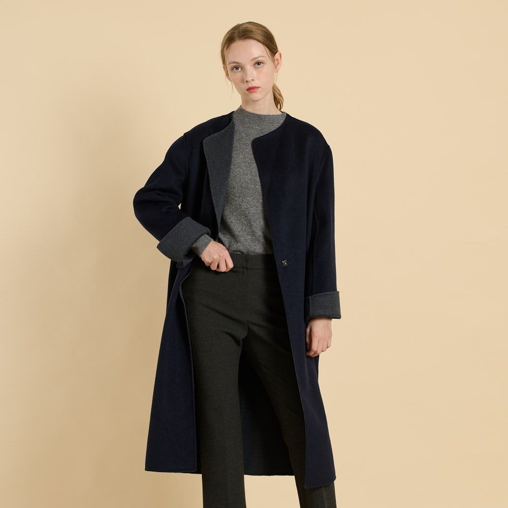 [롯데백화점] BCBG G 라운드넥 핸드메이드코트 (B5W9G870)