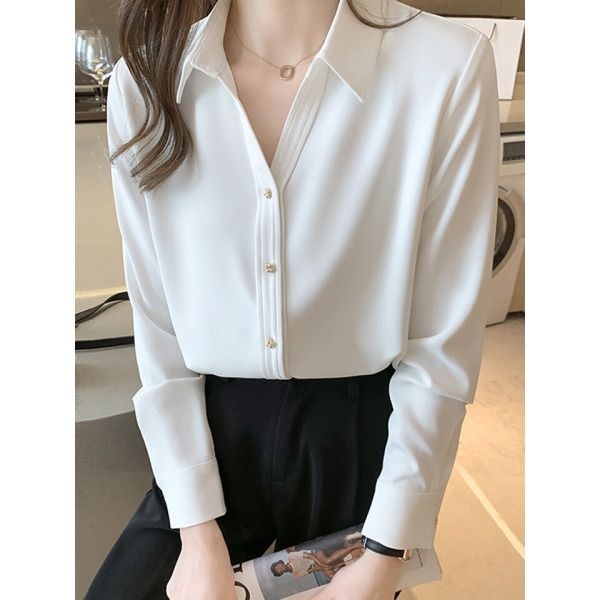 [클라셰] 골드오픈시크블라우스_B6S0204