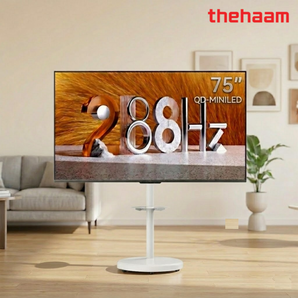 더함 CHIQ 191cm 75인치 삼탠바이미 288Hz 4K QD-MINILED 울트라스탠드 패키지 스마트 티비 신혼가전 OTT 회의실 TV
