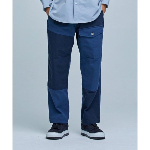 [프리즘웍스] HBT PATCHWORK PANTS _ NAVY