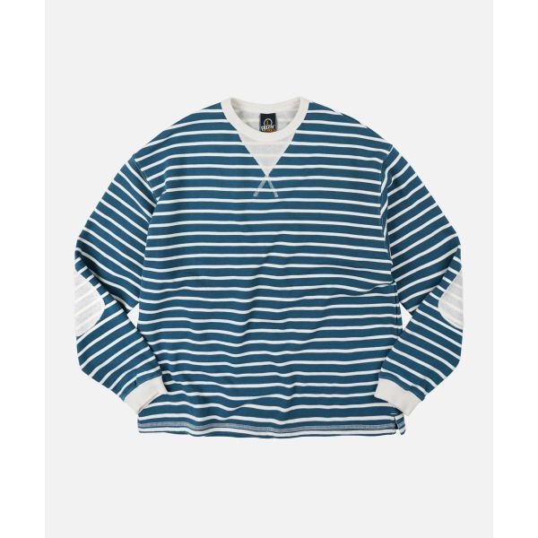[프리즘웍스] LOOP PATCH STRIPE TEE _ BLUE