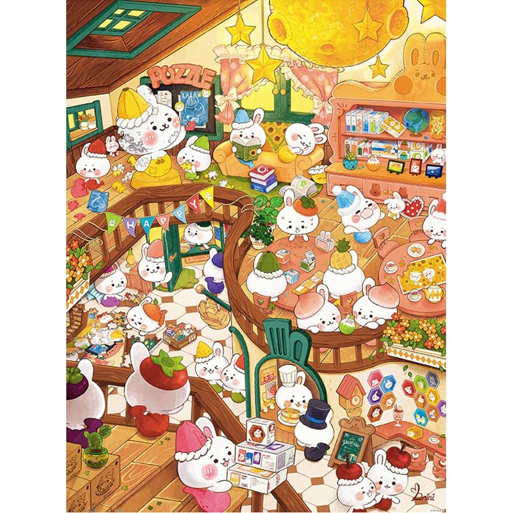 [해외] 핀투 1200피스 플라스틱 직소 퍼즐 바나니니 바나나 토끼 H3750 45X59 cm