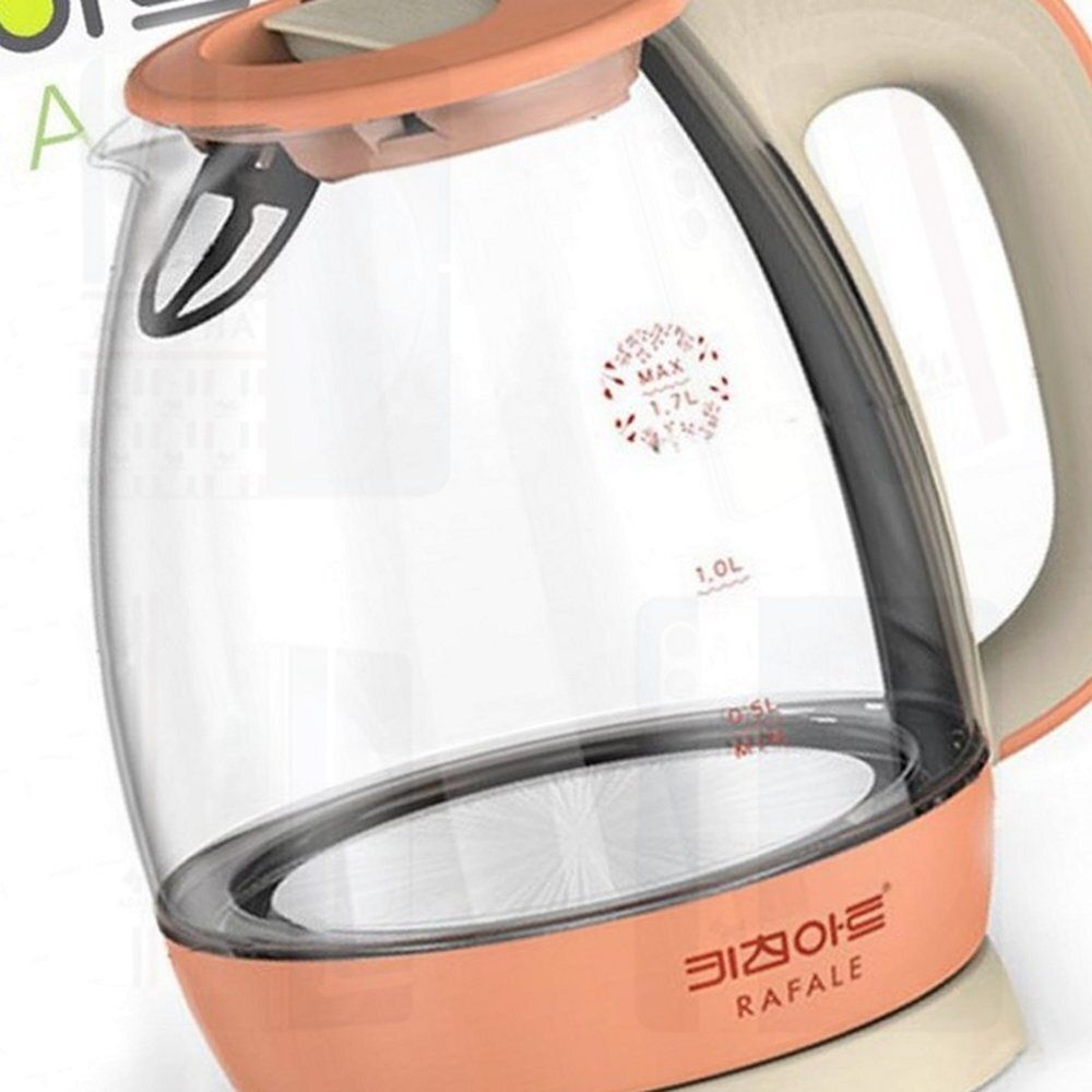 유리 주전자 전기 커피포트 1.7L 자동 온도 보온 주방