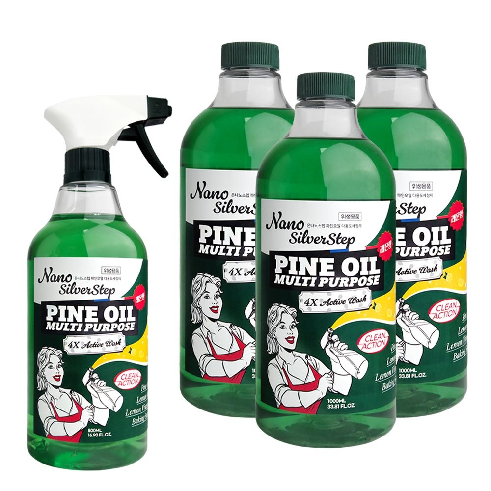 한국미라클피플사 시즌4 은나노스텝 다용도세정제 본품 500ml 1개+리필 1000ml 3개