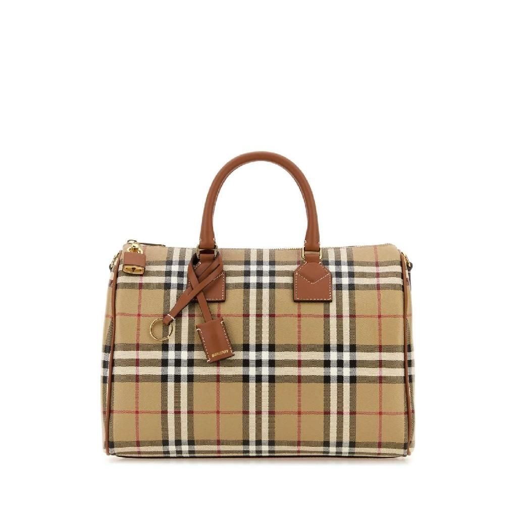버버리 버버리 [X45]버버리 8119049 A9534 Printed canvas medium Check handbag 여성 토트백 쇼퍼백 탑핸들백 핸드백