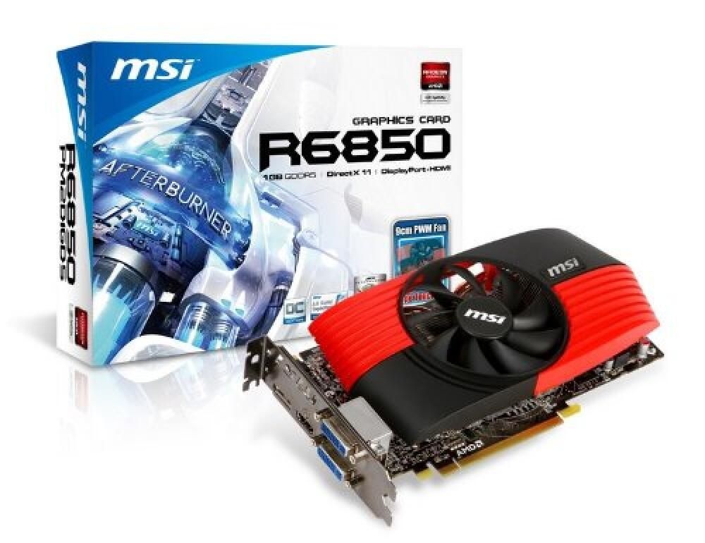 [해외] MSI RadeON 온 HD 6850 1GB 256비트 GDDR5 PCI Express 2.0 x16 HDCP Ready CrossFireX 지원 비디오 카드 EYE 아이finity R6850-PM2D1GD5/OC 포함