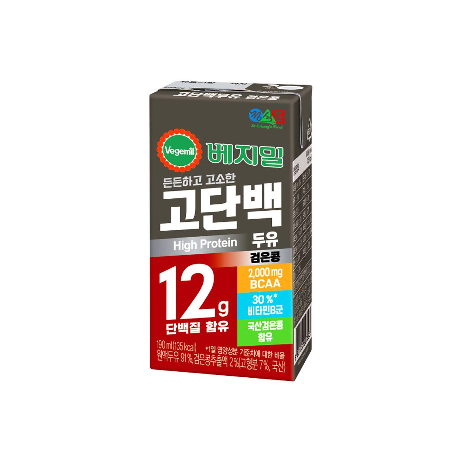 [롯데백화점] 베지밀 [정식품]베지밀 고단백두유 검은콩 190mlx48팩