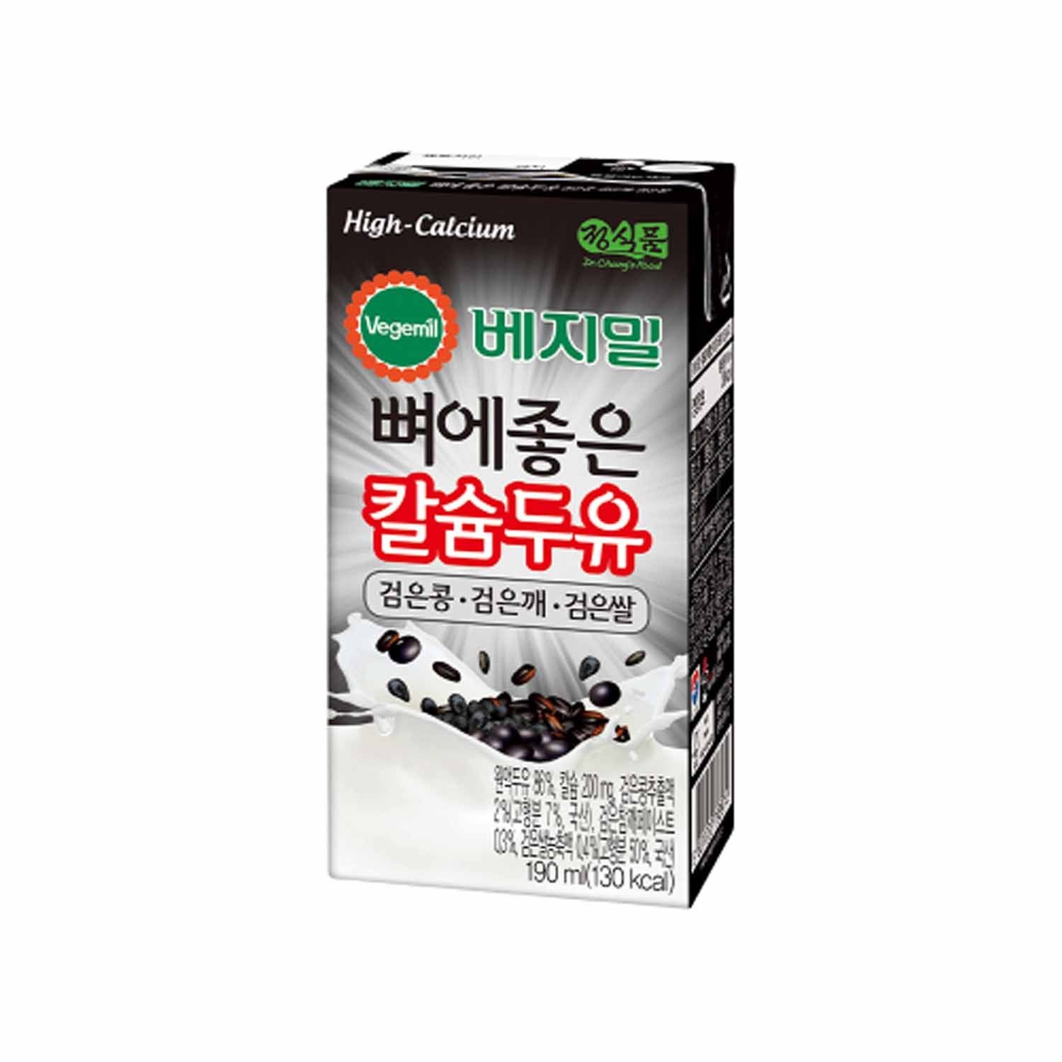 [롯데백화점] 베지밀 [정식품]베지밀 뼈에좋은 칼슘 두유 검은콩깨쌀 190mlx48팩