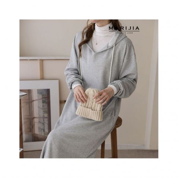 마리지아 데일리 포켓 후드 롱 원피스_MOPB31047