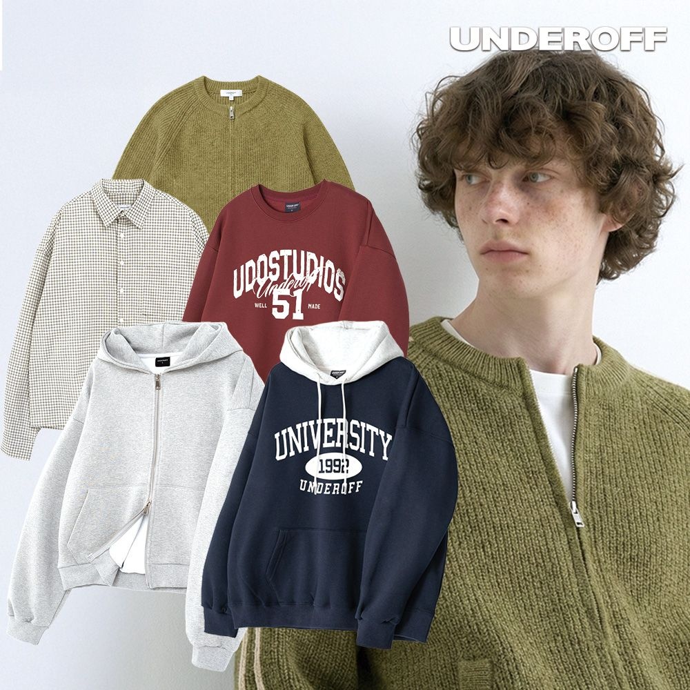 언더오프 어센틱 릴렉스드 맨투맨 7colors