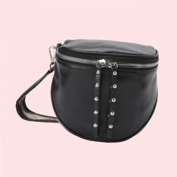 베네통 베네통 소가죽 레더 자카드 끈 크로스백 가방 BCBGA1411 BK 4518692