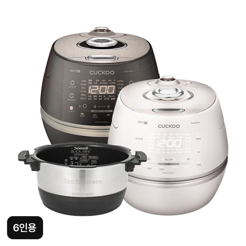 쿠쿠전자 주식회사 쿠쿠 IH 전기압력밥솥 6인용(CRP-DHAS069FW/FB)+내솥[35195871]