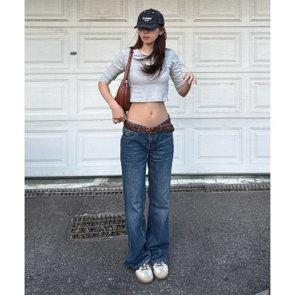 GLOWNY <매장정품> 글로니 GLOWNY THE RODEO JEANS (MID BLUE) GC26SPJS003MDB 617636