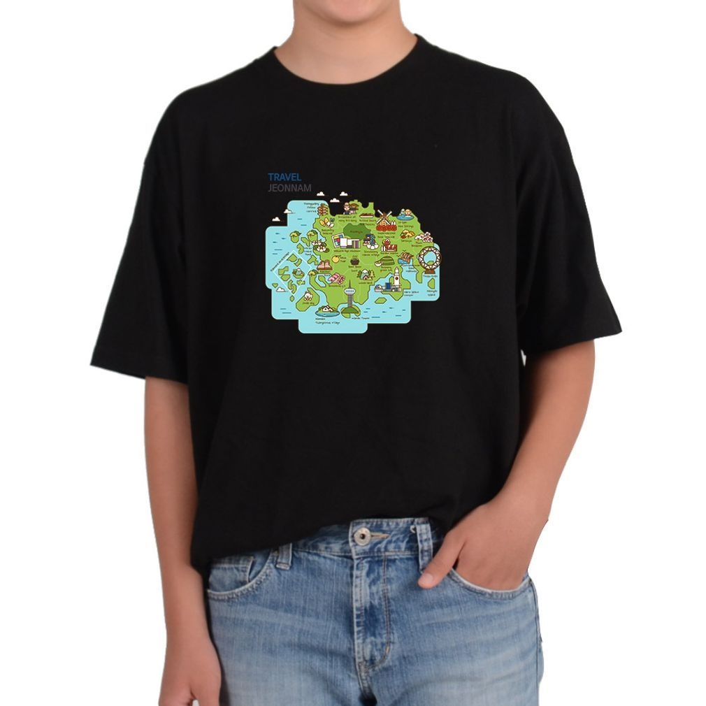 오버핏 반팔티 전남여행 JEONNAM TOUR 관광지도 TOUR MAP 한국관광 여수밤바다