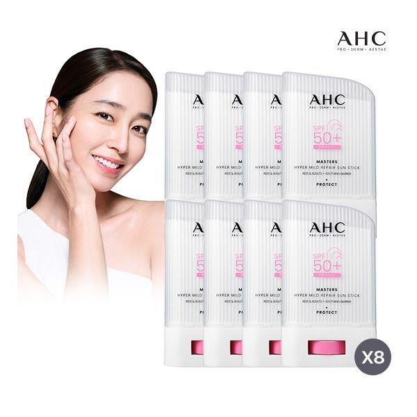 (주)코리아나화장품 AHC [AHC] [온가족 올케어] 최신상 마스터즈 하이퍼 마일드 리페어 선스틱 더블구성(22g * 8개)