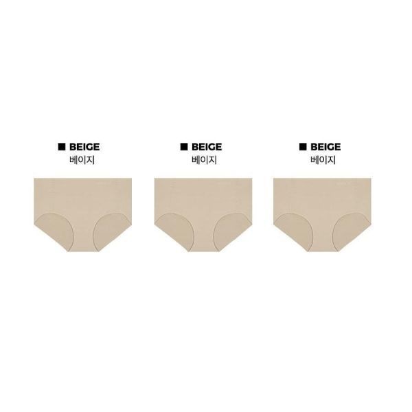 FOREVER21 여성 베이직 프리컷 퓨징 팬티 베이지 3PACK 186422