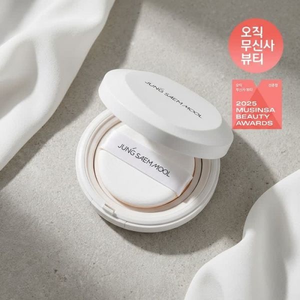 JUNGSAEMMOOL JUNAEM엠오오 MOOL 2025어워즈 프로래스팅 결핏 메쉬 쿠션 본품 or 리필포함프로래스팅 구슬키링 수정화장패드 1매 JSM