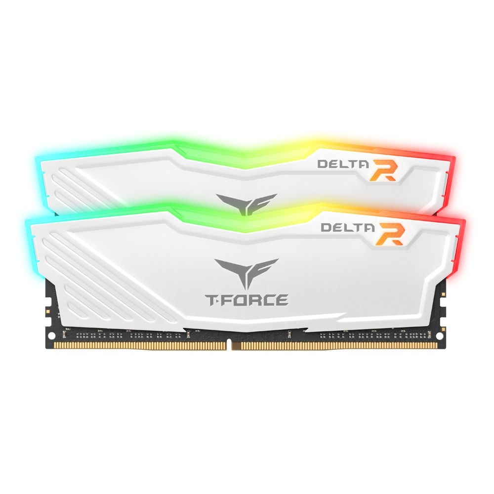 팀그룹 [서린공식] 팀그룹 T-Force DDR4-3600 CL18 Delta RGB 화이트 패키지 16GB(8Gx2)