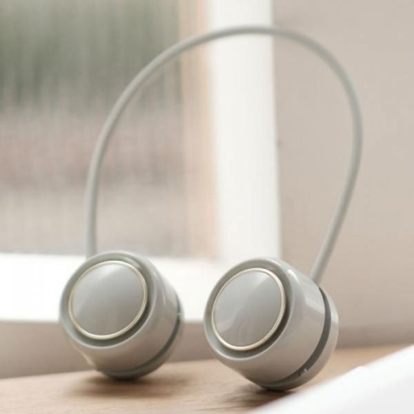 (색상 색상/그린)3단 휴대용 접이식 DQ210 무선 목걸이선풍기 캠...