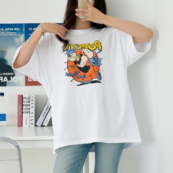 아이우먼 [하프클럽]아이우먼 심플근육맨박시티셔츠 NSX051M603 빅사이즈