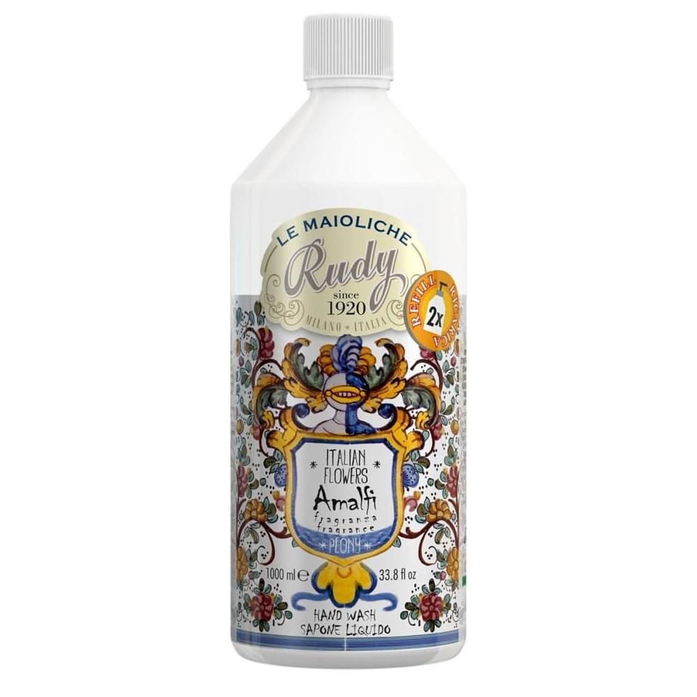 LE [해외] LE MAIOLICHE 핸드워시 리필 1L 1팩 아말피 LE MAIOLICHE SAPONE ITALIAN BOUQUET AMALFI PEONY REFILL 1 L