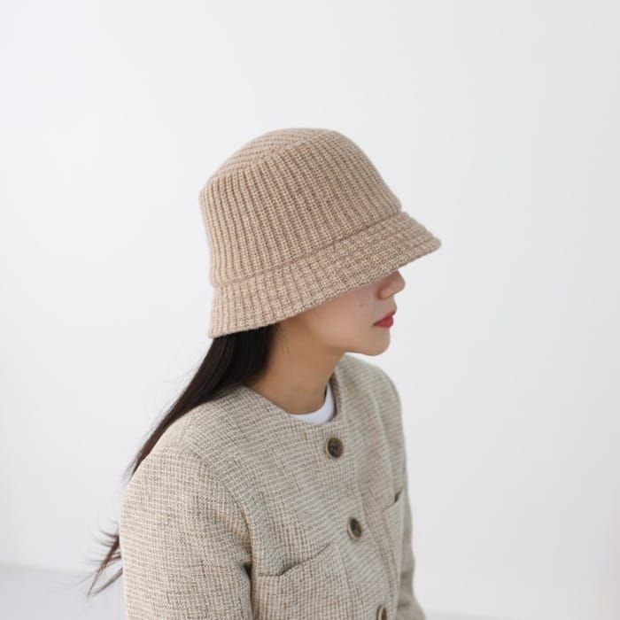 미즈큐즈 /  갬성모드  베이직 심플 포그니 울 골지 니트 짜임 버