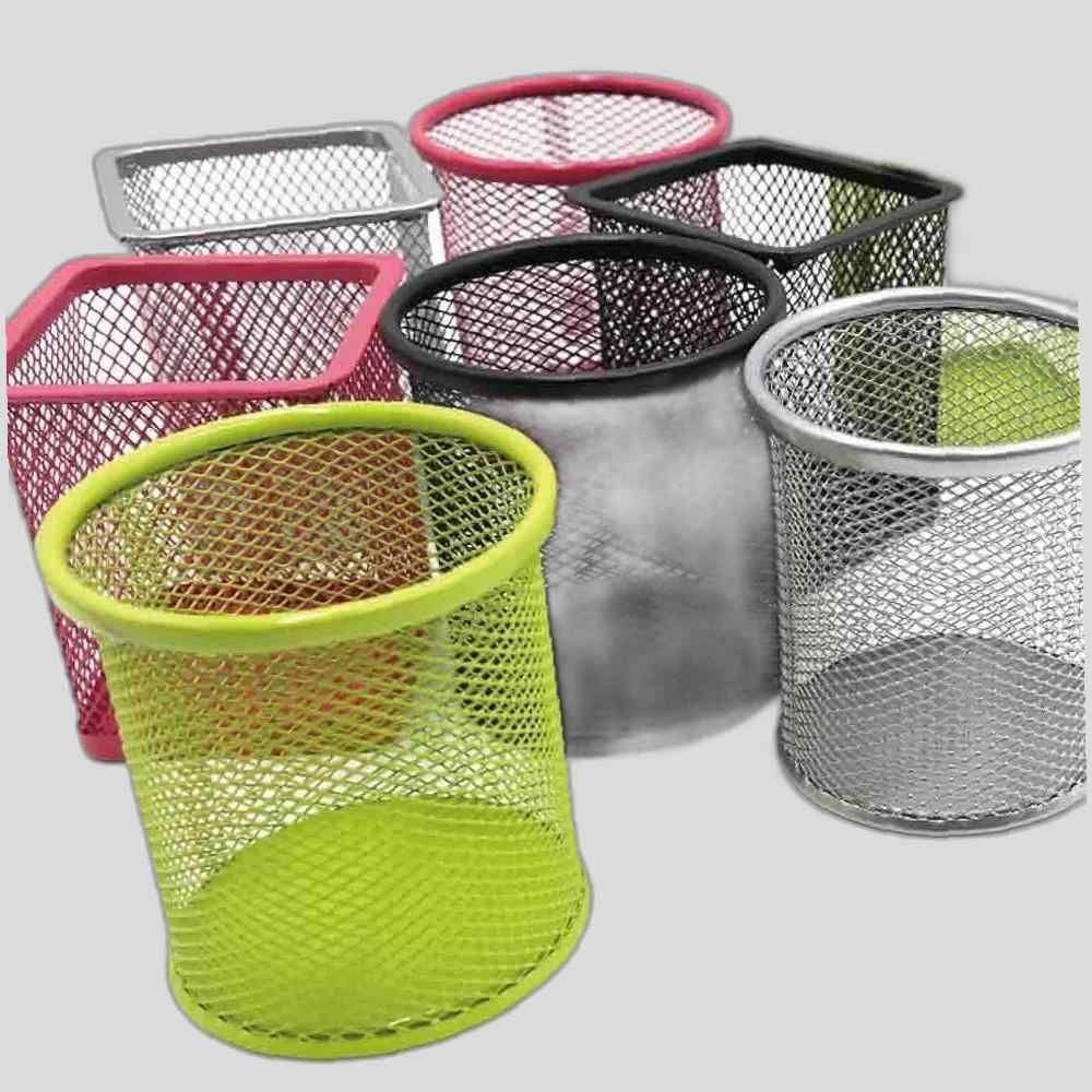 철망 연필꽂이 원형 사각 택1 볼펜꽂이 오피스 책상 수납 필통