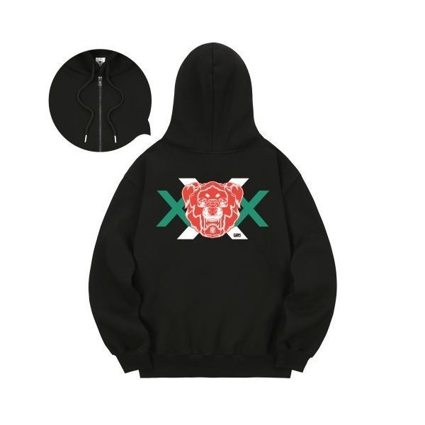 KAN6312 KHZB0029 롯트와일러 기모 후드 집업 블랙