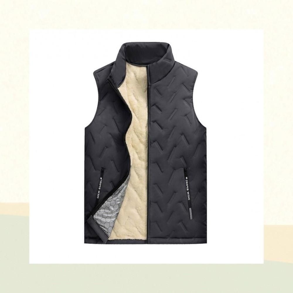 따뜻한 패딩조끼 겨울 낚시 방한복 작업 등산 캠핑 양털