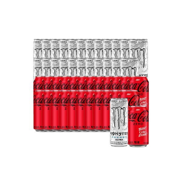 내일도착 몬스터 에너지 울트라 355ml 24캔코카콜라 제로 350ml x 24캔 1266471