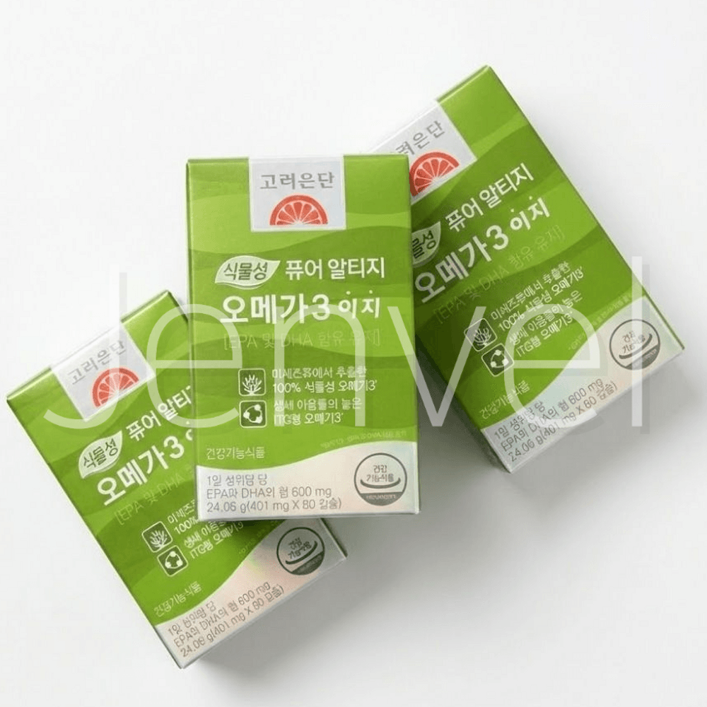 고려은단 식물성 퓨어 알티지 rTG 오메가3 이지 60정 3개 목넘김 편한 작은 캡슐