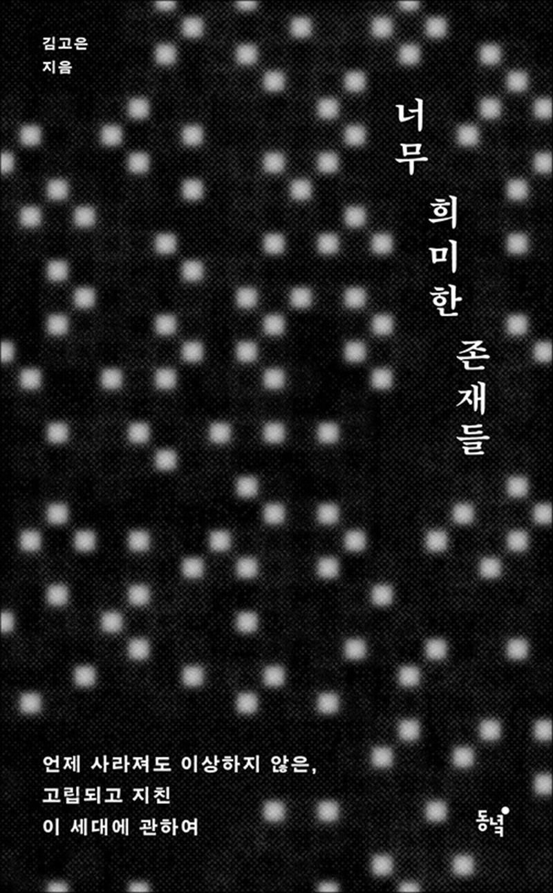 너무 희미한 존재들 - 언제 사라져도 이상하지 않은 고립되고 지친 이 세대에 관하여