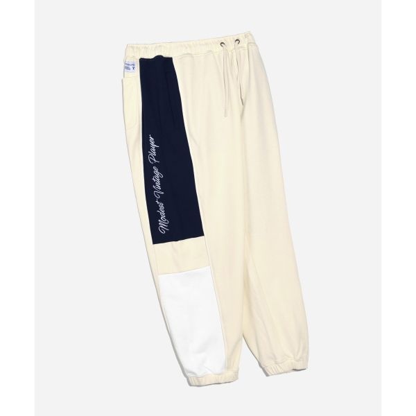 예일 X MVP 럭비 컬러블럭 스웻 팬츠 아이보리 YD08PT3301IV 145071