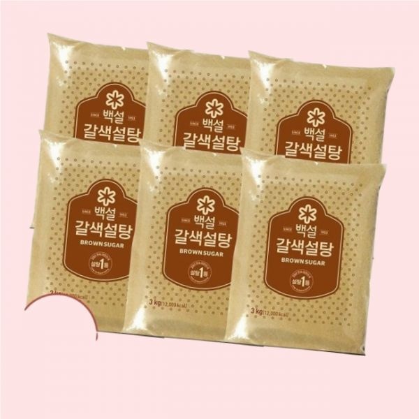백설 CJ 갈색설탕 3kg X 6개 4559452