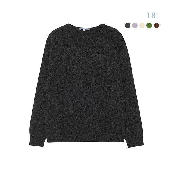 LBL 시그니처 퓨어캐시미어100 브이넥 니트 니트티 스웨터 티셔츠 상의 4559428