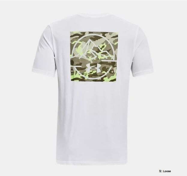 언더아머 1370191-100 남성상의 UA 마운틴 카모 락업 반팔