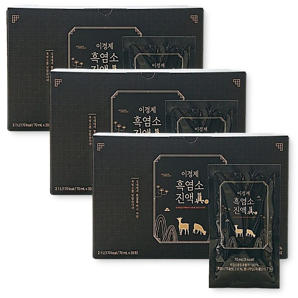 [오늘출발] 이경제흑염소 진액 진 흑염소진액 보양 건강즙 30포 3개