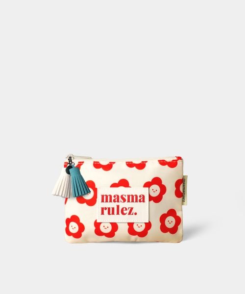 마스마룰즈 MASMARULEZ basic pouch_smile flower5000630940 124467 ONE COLOR White