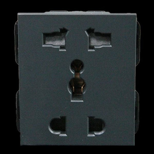 [알티피아][하프클럽]매입콘센트 조합 유럽형(DB) 2핀+3핀 다국적(블랙 A77-C06)