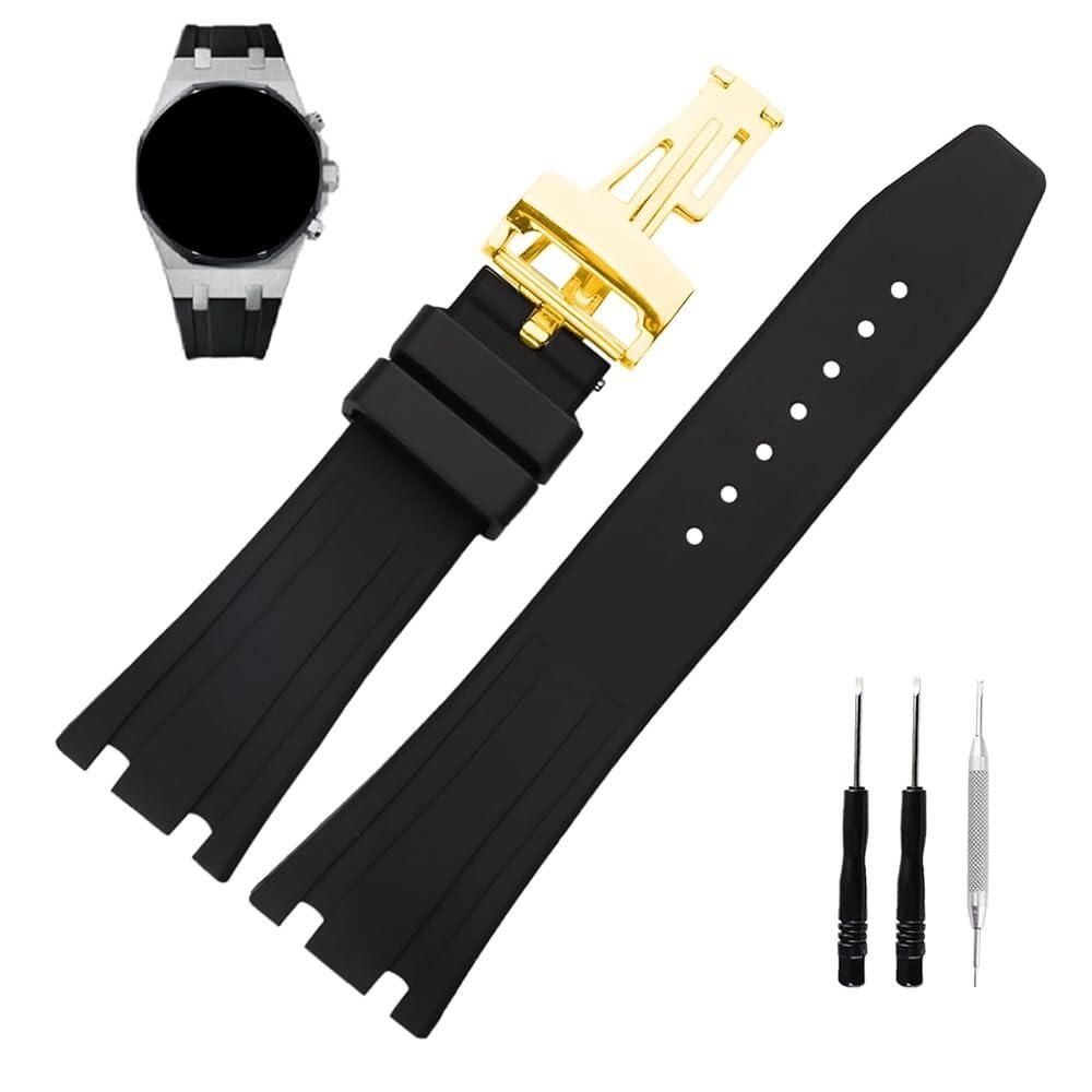 [미국수입정품] MMBAY Audemars Piguet AP Royal Oak Offshore 15703 15710 15400 26470 26400 호환 가능한 고무 시계 밴드 남성 및 여성