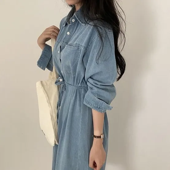 메이-롱청ops/데님원피스 청원피스  봄원피스 