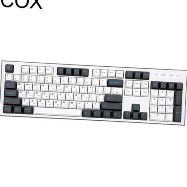 무소음키보드 기계식 키보드 PBT 이색사출 사이드 RGB (청축) CK01