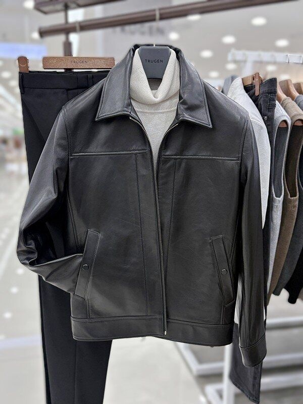 트루젠 [모다아울렛][트루젠]남성 봄 간절기 양가죽 100% 천연가죽 램스킨 레더자켓 가죽점퍼 전주김제점
